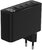 Adapter - 4 portos 100 W-os GaN USB gyorstöltő, LCD, fekete - TA-UC-PDQC100LCD-01- BK