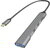 Gembird - USB Type-C 4 portos USB hub (1 db USB3, 3 db USB2), ezüst színű - UHB-CM-U3P1U2P3-03