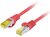 Lanberg Patch kábel CAT.6a S/FTP LSZH 0,25 m piros - PCF6A-10CU-0025-R