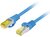 Lanberg Patch kábel CAT.6a S/FTP LSZH 0,25 m kék - PCF6A-10CU-0025-B