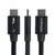 Startech - 80 cm derékszögű Thunderbolt 5 kábel, 80 Gbps/Akár 120 Gbps, 240 W PD, 8K 60Hz - TBLT5MM80CM240WRA