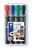 Alkoholos marker készlet, 2-5 mm, vágott, STAEDTLER "Lumocolor® 350", 4 különböző szín, (4 db)