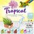 Origami papír, 15x15 cm, 80 g, 50 lap, FOLIA "Tropical", 10 különböző minta, (50 lap)