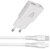 AVAX CH6414 30W GaN töltő és USB-C-Lightning szilikon kábel, fehér