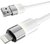 AVAX CB310 GLOWY USB-A - Lightning töltőkábel 1m, fehér