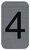 Információs tábla, öntapadó, 2,5x4,4 cm, alumíniumhatású, EXACOMPTA, 4-es