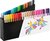 Ecsetirón készlet, tartóval, FABER-CASTELL "Black Edition", 50 különböző szín, (50 db)