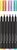 Ecsetirón készlet, FABER-CASTELL "Black Edition", 6 különböző pasztell szín, (6 db)