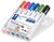 Táblamarker készlet, 2 mm, kúpos, STAEDTLER "Lumocolor® 351", 6 különböző szín, (6 db)