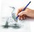 Grafitceruza készlet, akvarell, ecsettel, hatszögletű, STAEDTLER „Mars® Lumograph® aquarell 100A", 3 különböző keménység, (4 db)