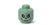 Tárolódoboz, fej, kicsi, LEGO, Green Skeleton