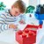 Tárolódoboz íróasztalra, fiókos, LEGO "Brick 2x2", piros
