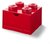 Tárolódoboz íróasztalra, fiókos, LEGO "Brick 2x2", piros