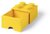 Tárolódoboz, fiókos, LEGO "Brick", sárga