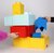 Tárolódoboz, szögletes, LEGO, sárga