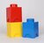 Tárolódoboz, szögletes, LEGO, piros