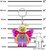 Kulcstartó, LED világítással, LEGO "Butterfly Girl"