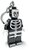 Kulcstartó, LED világítással, LEGO "Skeleton Guy"