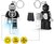 Kulcstartó, LED világítással, LEGO "Skeleton Guy"