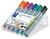 Flipchart marker készlet, 2 mm, kúpos, STAEDTLER "Lumocolor 356", 6 különböző szín, (6 db)