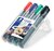 Alkoholos marker készlet, 2 mm, kúpos, STAEDTLER "Lumocolor® 352", 4 különböző szín, (4 db)