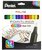Tűfilc készlet, 0,4 mm, PENTEL "Pointliner", 12 különböző szín, (12 db)