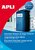 Etikett, 64,6x33,8 mm, poliészter, időjárásálló, fehér, APLI, 2400 etikett/csomag, (100 lap)