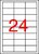 Etikett, 64,6x33,8 mm, poliészter, időjárásálló, fehér, APLI, 2400 etikett/csomag, (100 lap)