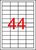 Etikett, univerzális, 48,5x25,4 mm, APLI, 440 etikett/csomag, (10 lap)