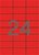 Etikett, 70x37 mm, színes, APLI, piros, 2400 etikett/csomag, (100 lap)