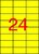Etikett, 70x37 mm, színes, APLI, sárga, 2400 etikett/csomag, (100 lap)