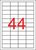 Etikett, univerzális, 48,5x25,4 mm, eltávolítható, APLI, 4400 etikett/csomag, (100 lap)