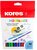Filctoll készlet, kimosható, KORES "Korellos", 12 különböző szín, (12 db)