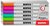 Tábla- és flipchart marker készlet, 1-3 mm kúpos, KORES "K-Marker W1", 6 különböző szín, (6 db)