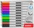 Tábla- és flipchart marker készlet, 1-3 mm kúpos, KORES "K-Marker W1", 10 különböző szín, (10 db)