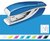 Tűzőgép, mini, No. 10, 10 lap, fém, LEITZ "Nexxt Wow", kék