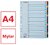 Regiszter, karton, A4, 1-20, ESSELTE "Mylar"