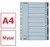 Regiszter, karton, A4, A-Z, ESSELTE "Mylar"