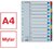 Regiszter, karton, A4, 1-12, ESSELTE "Mylar"