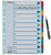 Regiszter, karton, A4, 1-12, ESSELTE "Mylar"