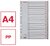 Regiszter, műanyag, A4, 1-20, ESSELTE, szürke