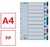 Regiszter, műanyag, A4, 10 részes, ESSELTE