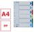 Regiszter, műanyag, A4, 6 részes, ESSELTE