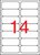 Etikett, univerzális, 99,1x38,1 mm, kerekített sarkú, APLI, 1400 etikett/csomag, (100 lap)