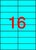 Etikett, 105x37 mm, színes, APLI, kék, 320 etikett/csomag, (20 lap)