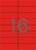Etikett, 105x37 mm, színes, APLI, piros, 320 etikett/csomag, (20 lap)