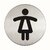 Információs tábla, rozsdamentes acél, DURABLE "Női WC"