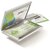 Névjegykártyatartó tárca, fém, 20 db-os, DURABLE "CARD BOX DUO", ezüst