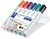 Táblamarker készlet, 2-5 mm, vágott, STAEDTLER "Lumocolor® 351 B", 6 különböző szín, (6 db)