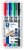 Alkoholos marker készlet, 0,6/1,5 mm, kúpos, kétvégű, STAEDTLER "Lumocolor® duo 348", 4 különböző szín, (4 db)